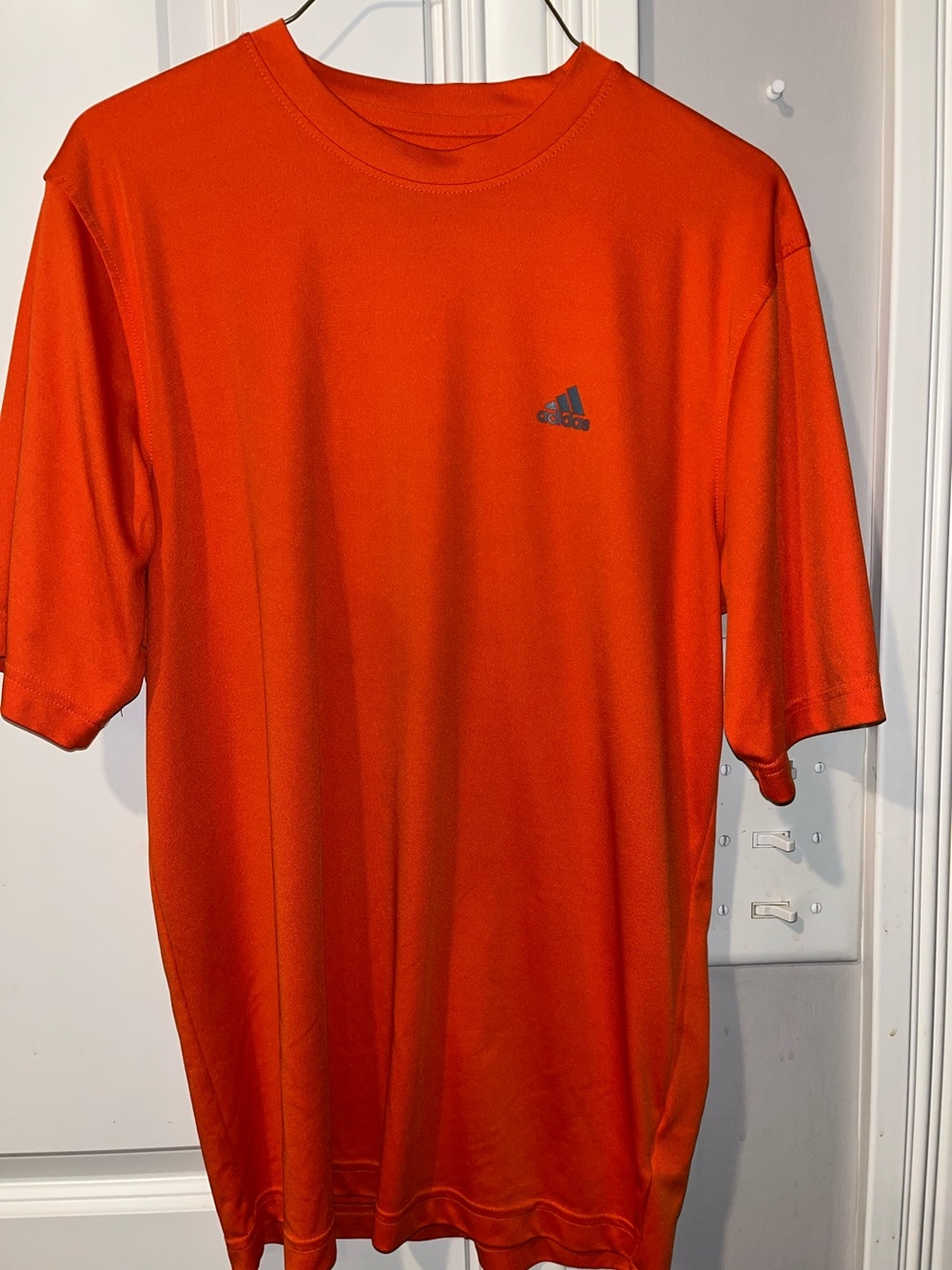 Adidas Orange Athletic Workout short Sleeves T-Shirt Size M